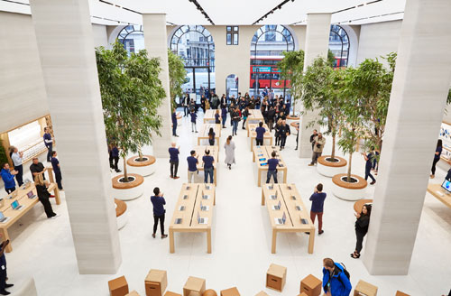 Apple Store London Mit Neuer Einrichtung Sichtschutz In