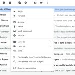 Gmail Kontext Menue