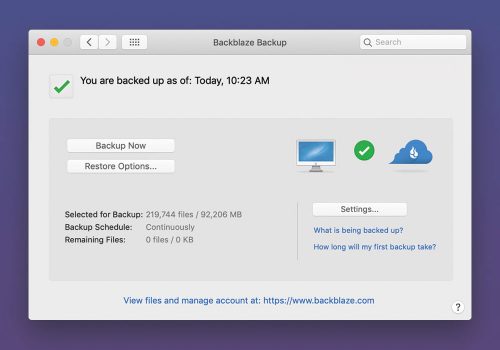 Backblaze Backup Mac