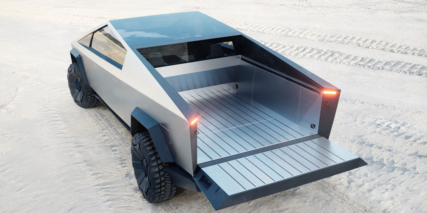 tesla cybertruck ein futuristischer mix aus pickup und suv