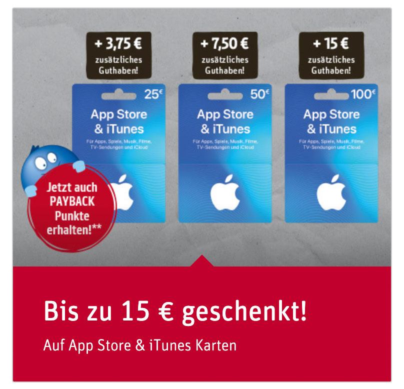 iTunes Karten bei Media Markt: 15 Prozent Bonus › Macerkopf