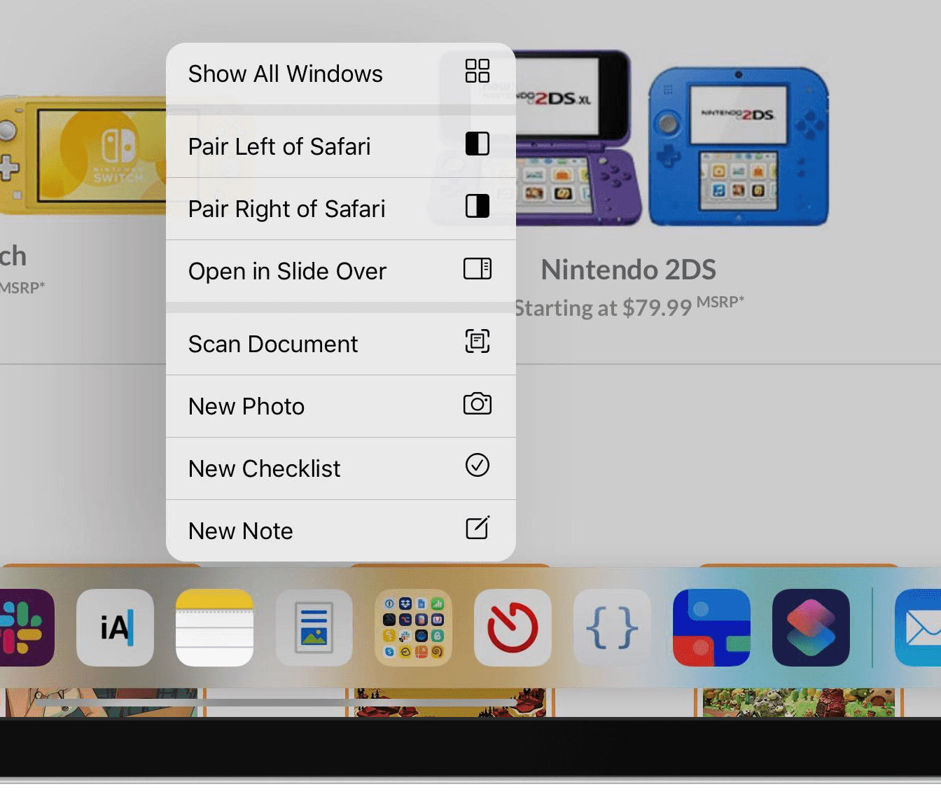 Interface Design Multitasking auf dem iPad Home App auf 