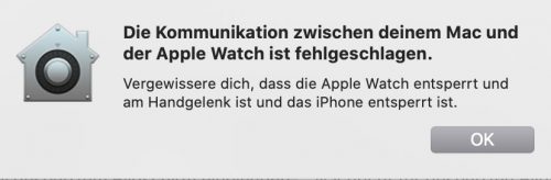 Apple Watch Entsperren Mac Funktioniert Nicht