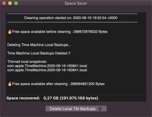 Space Saver Mac App