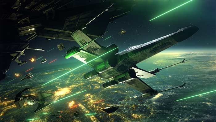 Star Wars Squadrons X Wing Green