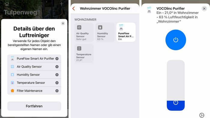 Vocolinc Vap1 Luftreiniger Homekit Screenshots