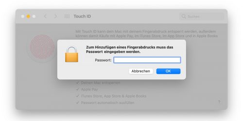 Macos Touch Id Admin Passwort Eingeben