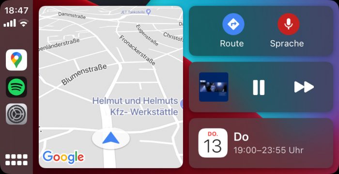 Google Maps Im Carplay Dashboard
