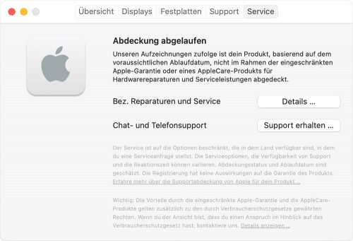 Apple Service Informationen Mac