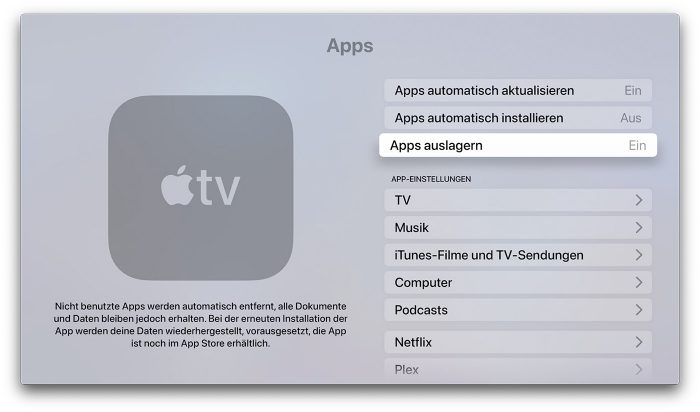 Apple Tv Apps Auslagern