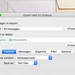 Outlook Export Feature