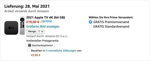 Apple Tv 4k Bei Amazon Bestellen