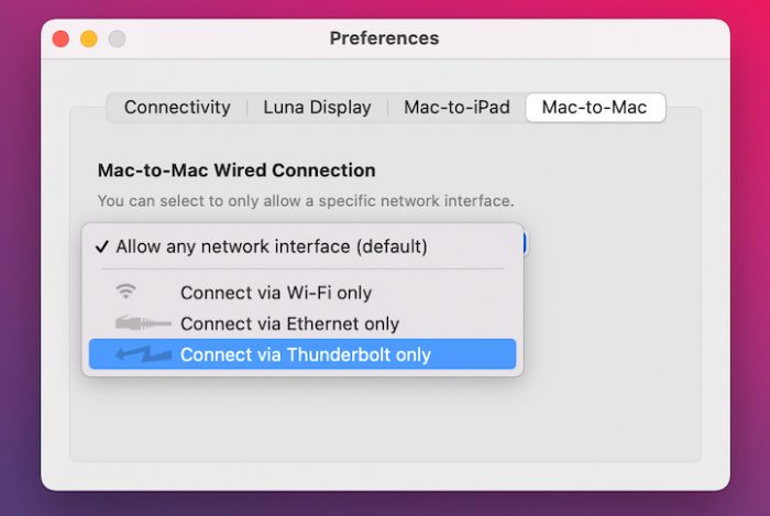 Luna Display Mac To Mac Thunderbolt