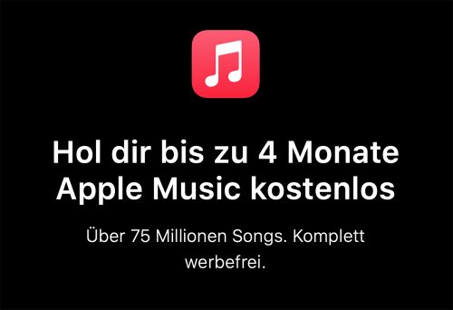 4 Monate Apple Music