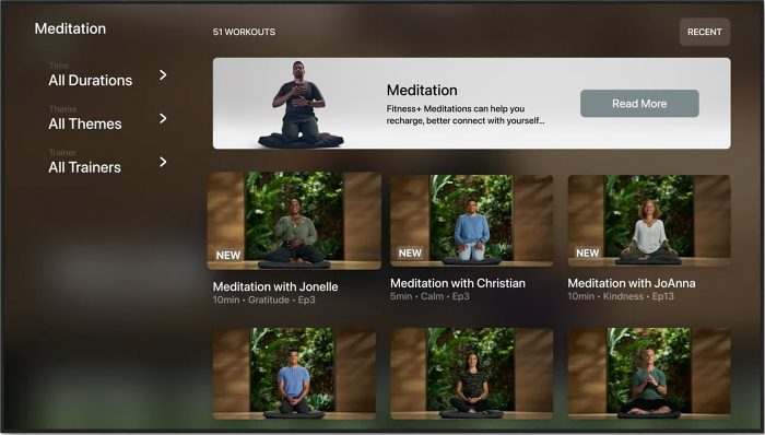 Apple Fitness Plus Meditation