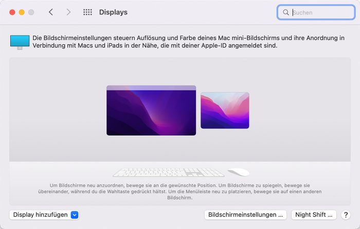 Universal Control Bildschirme Anordnen Mac Einstellung