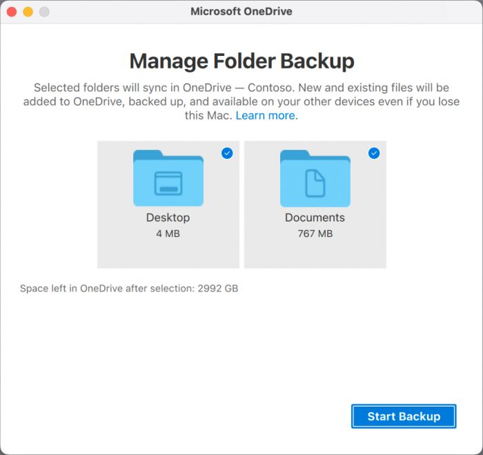 Microsoft Onedrive Folder Backup