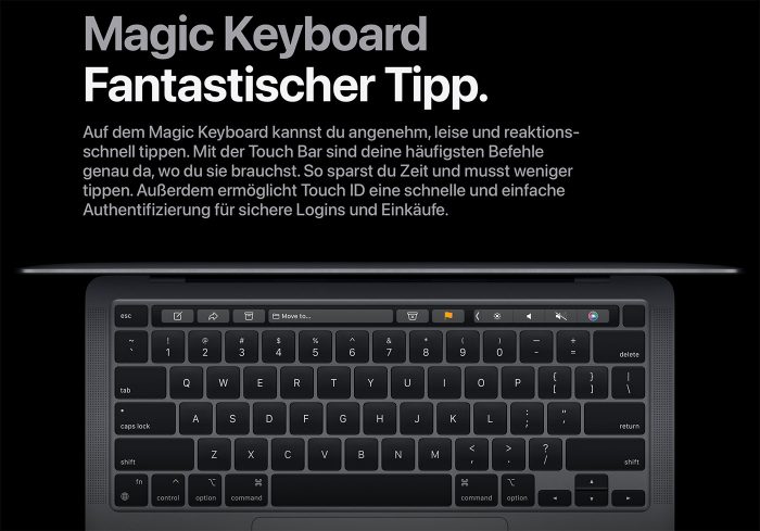 Annunci della Touch Bar di MacBook Pro