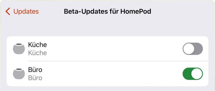 Homepod Beta Updates