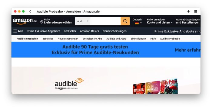 Audible 90 Tage
