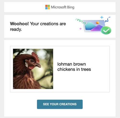 Bing Image Creator Mail