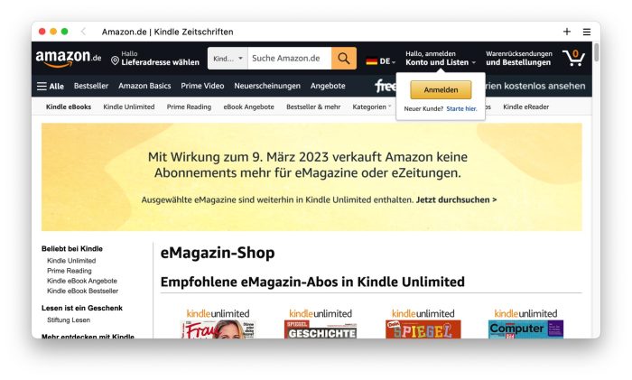 Zeitungen Amazon 1500