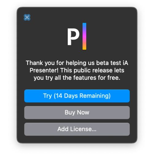 download the new version for ios IA Presenter