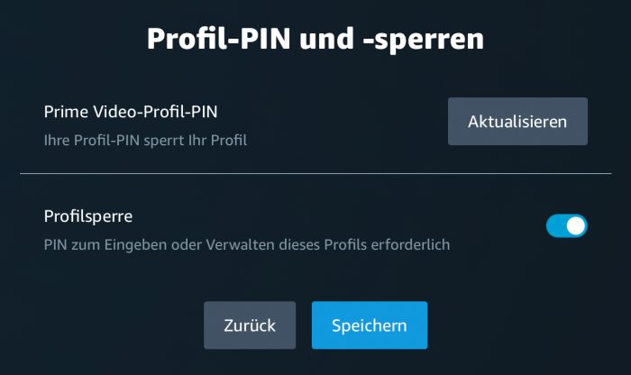 Amazon Prime Video Profil Pin Vergeben