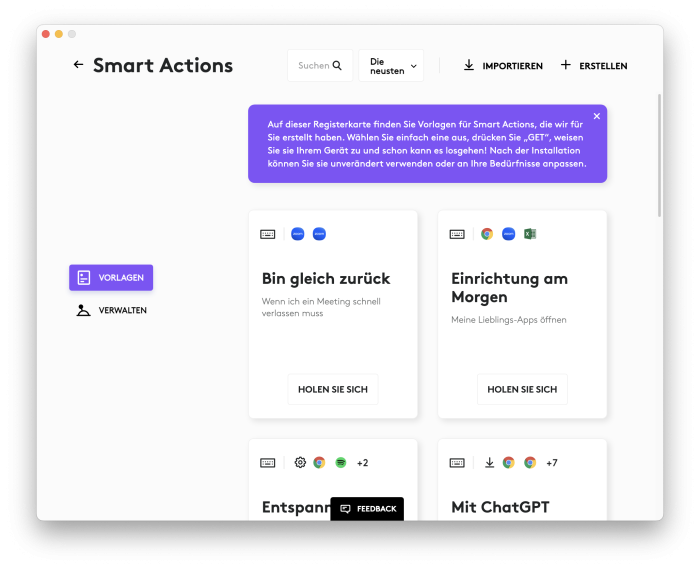 Smart Actions Library