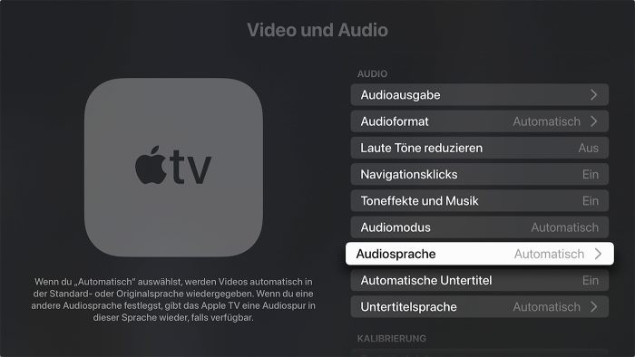 Apple Tv Einstellungen Video Und Ton