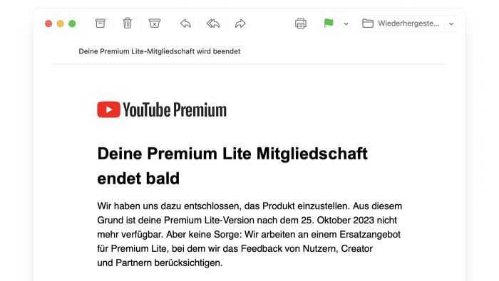 Youtube Premium Lite Kuendigung