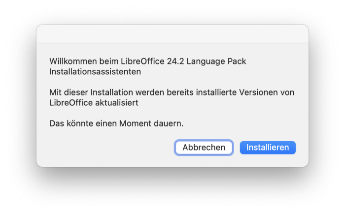 Libreoffice Sprachpaket