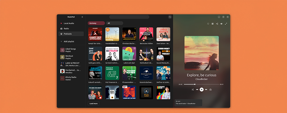 QnA VBage MusicPod: Freier Mac-Audioplayer für MP3s, Podcasts und Radio