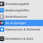 Spotlight Suche Systemeinstellungen
