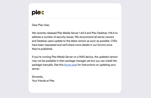 Plex Sicherheitsluecke