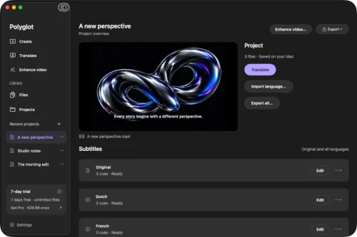 Polyglot App Projects V3 Rund