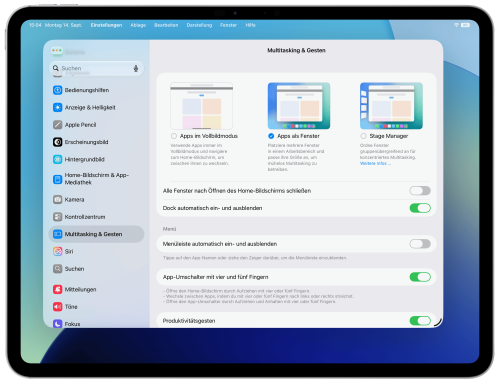 Settings Ipados27