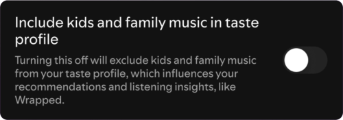 Spotify Kids Family Schalter