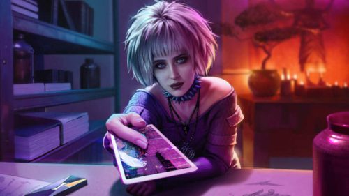 Cyberpunktcg Misty Handing Card