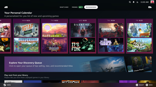 Steam Personal Calender Steam Personal Calender