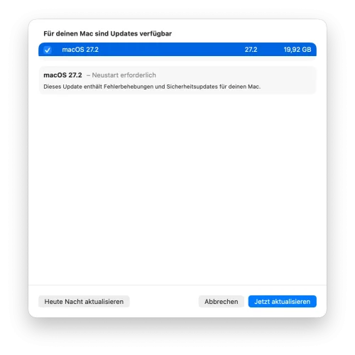 macOS 27.2 ist da